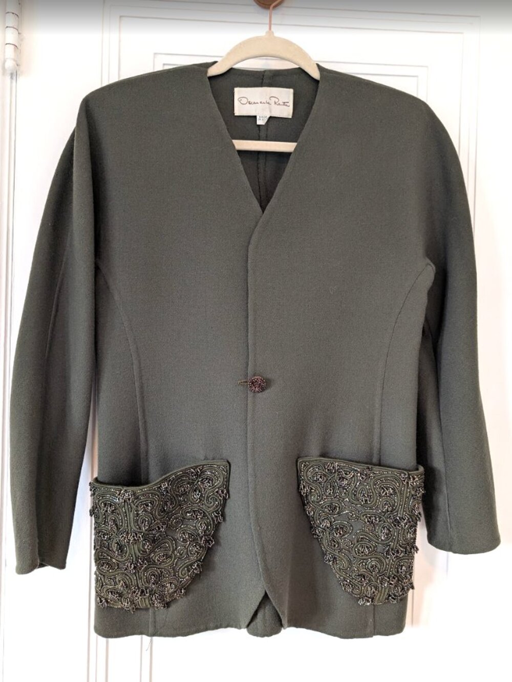 Oscar de la Renta Blazer in Olive Green (M)